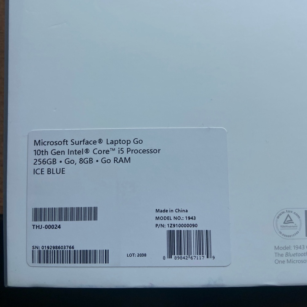 Microsoft Surface Laptop Go - Ice Blue, touchscreen, gently used. - Picture 14 of 16